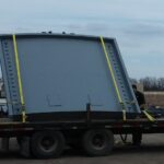 Bobcat door on trailer custom fabrication